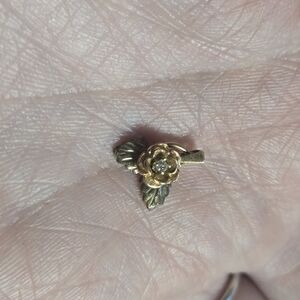 10k Gold Rose Pendant Vintage And Stamped